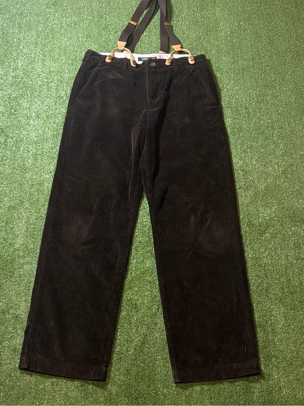 J.Crew Brown Corduroy Trousers w/ Suspenders 32x32